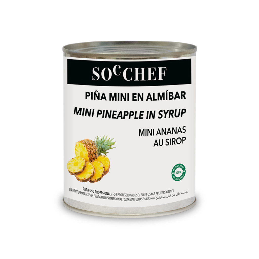 mini piña diam 5cm en almibar 830g